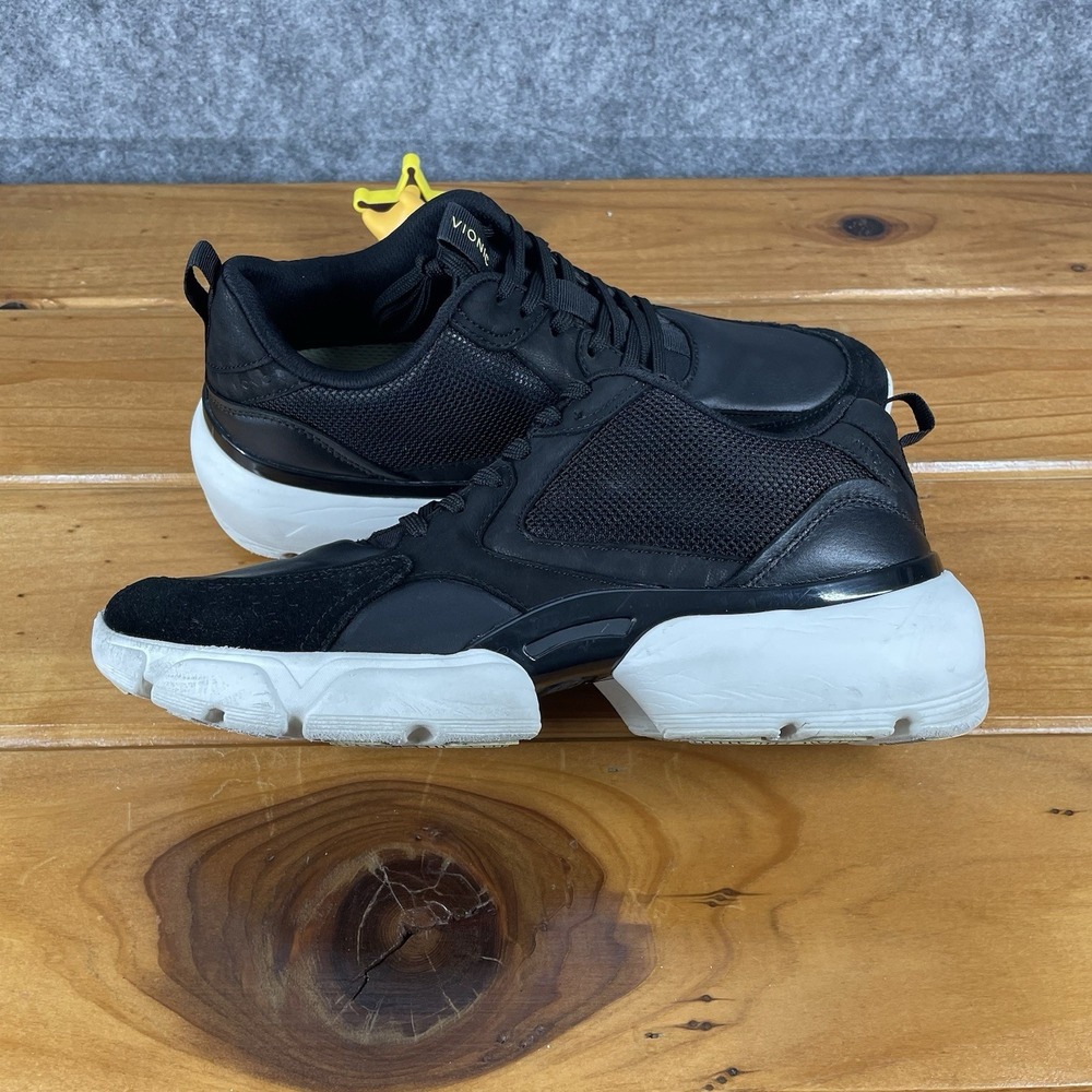 Vionic Aris Womens Size 9.5 Black Suede Leather Embossed Leopard Chunky Sneakers - Picture 8 of 16